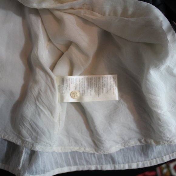 Anthropology Maeve ruffle bottom up top cream lined top size Small - Picture 9 of 9